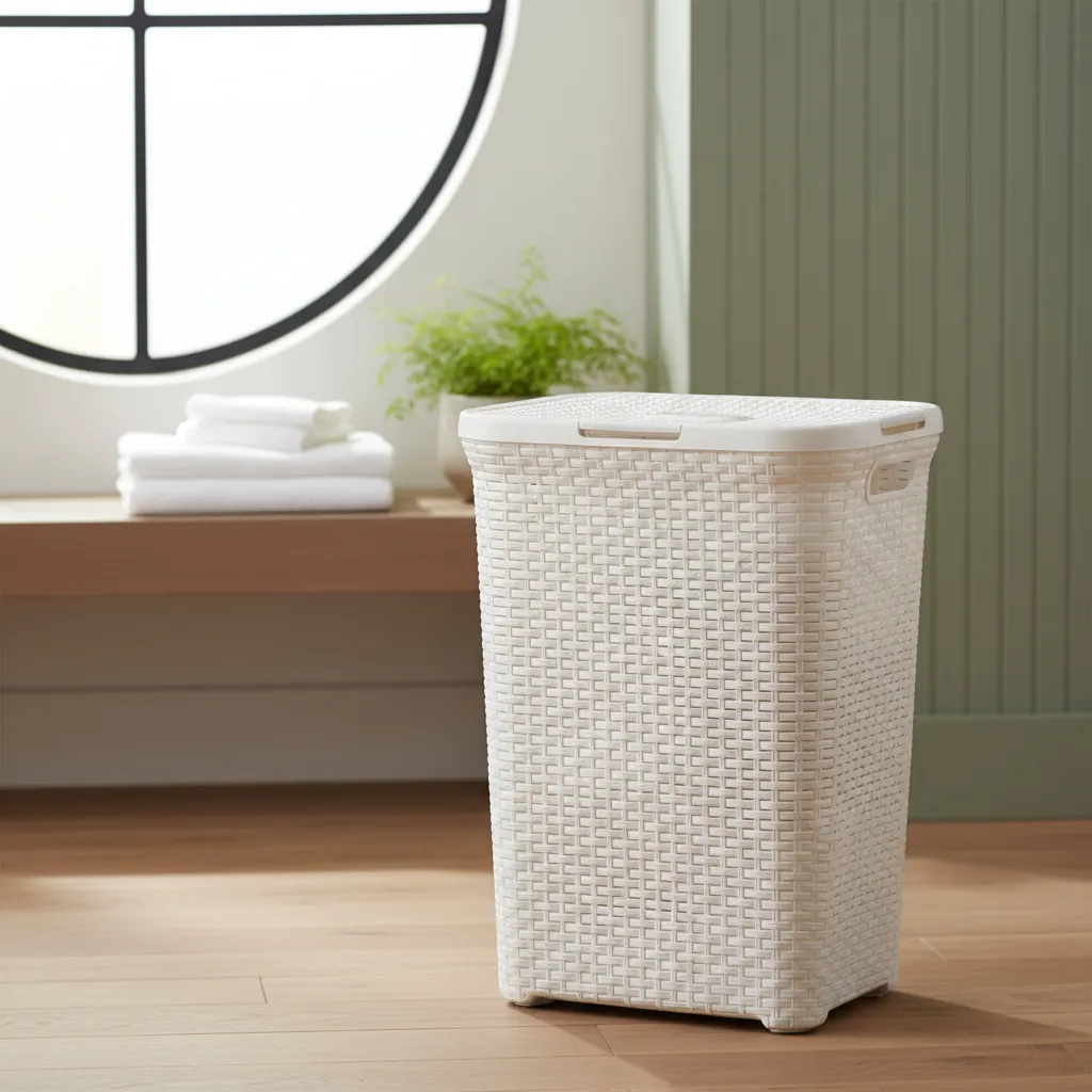 Canasto Cesto Para Ropa Sucia Baño 72l Ratan Gigante Plastic