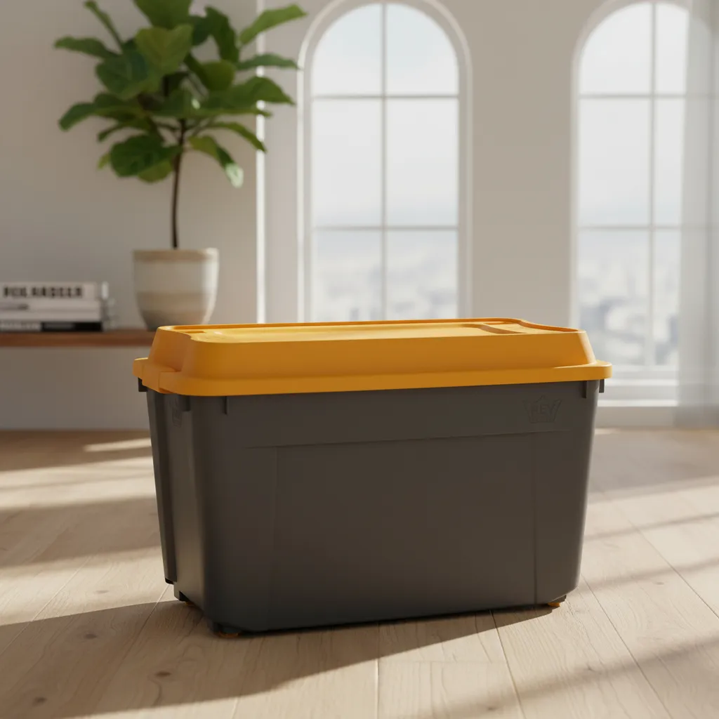 Caja Contenedor 210l Con Ruedas Baúl Grande De Almacenamient