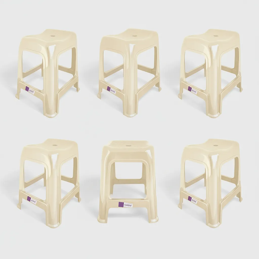 Pack Banqueta Apilable Reforzada Banquita X6 Ergonomica