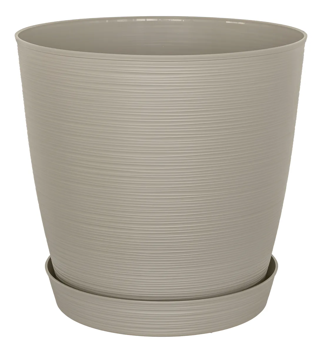 Maceta Plastica Estilo Piedra 42x40 Redonda Protección Uv