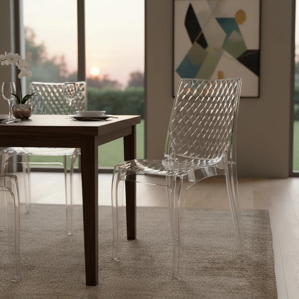 Silla Transparente Diamante De Policarbonato - Reforzada Policarbonato Silla Diamante En Policarbonato