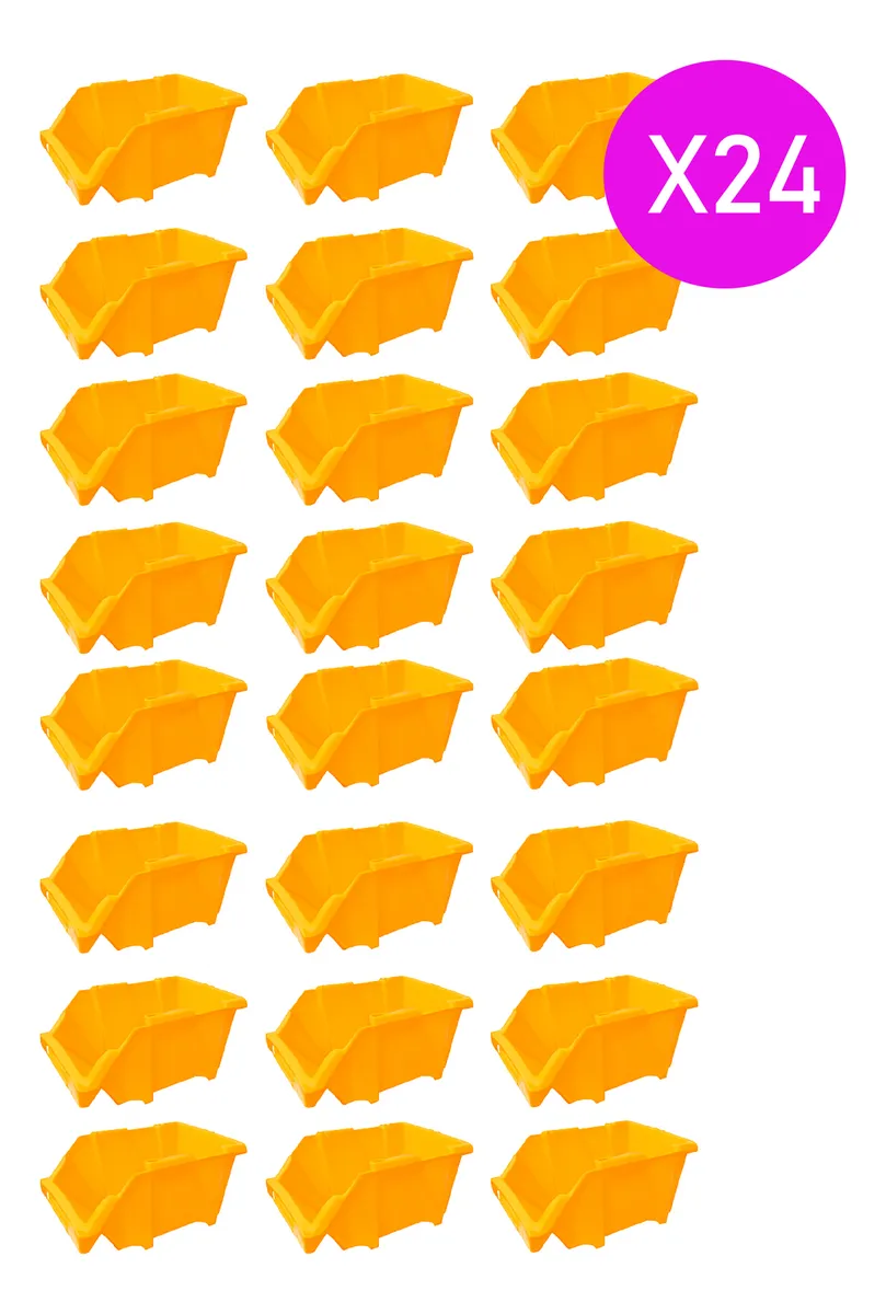 Pack Gaveta Apilable X24 Plástico Premium 19x12x10 #15