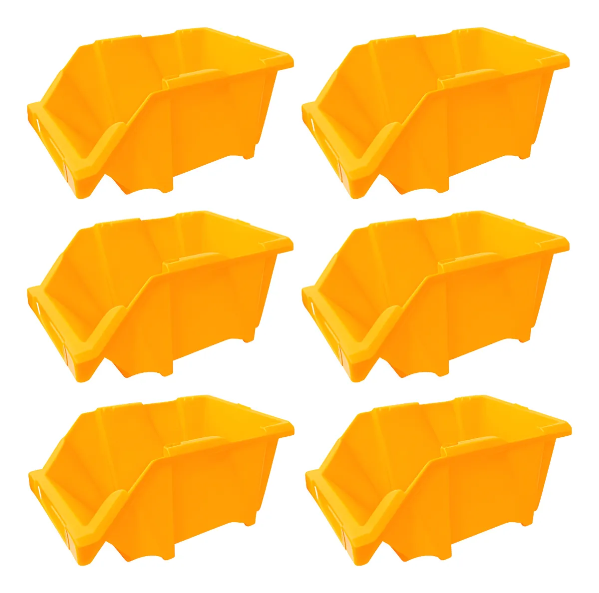 Pack Gaveta Apilable X6 Plástico Premium 24x15x12 #20