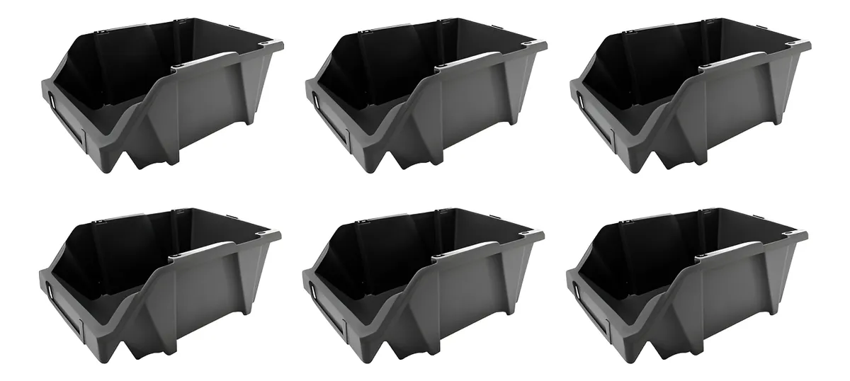 Pack Gaveta Apilable X6 Plástico Organizador 30x20x13 #25