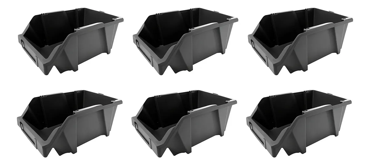 Pack Gaveta Apilable X6 Plástico Premium 24x15x12 #20