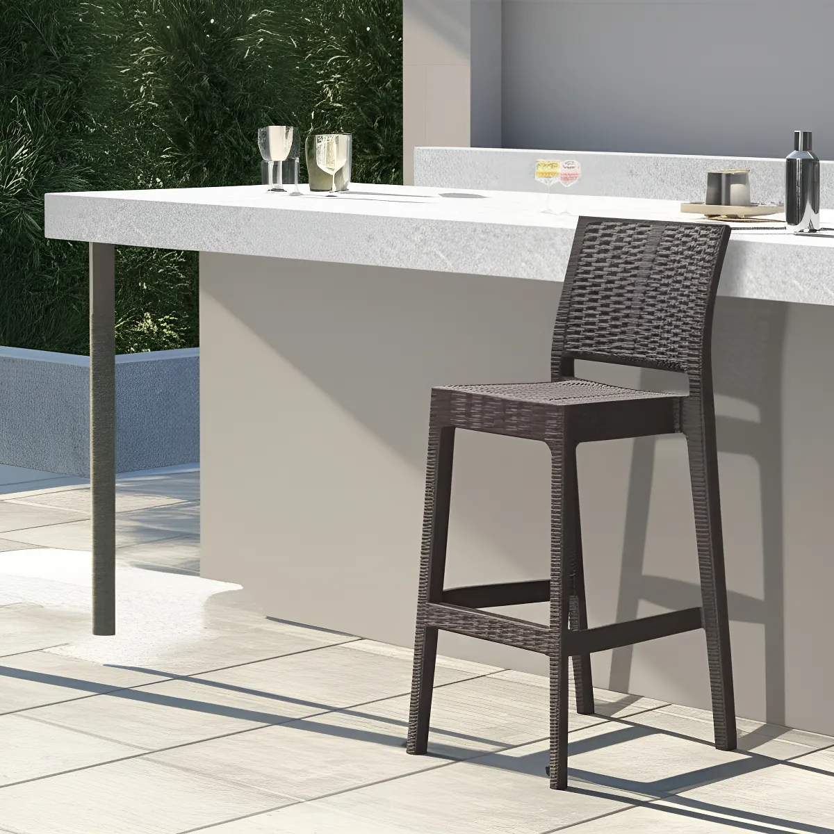 Silla Piso Bar Tavarua Color Marrón