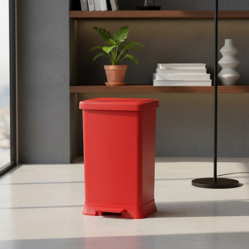 Cesto Tacho De Basura Papelera Pedal Sujetador Premium 55l