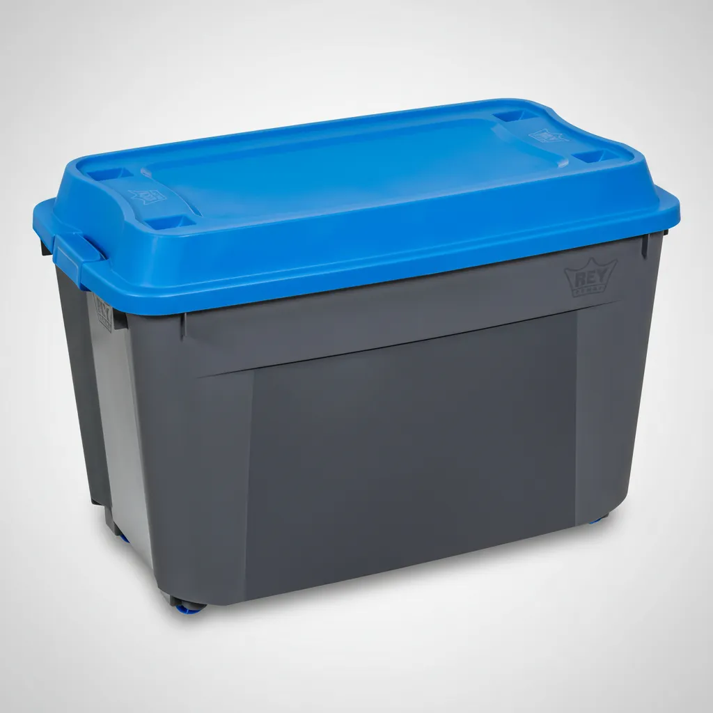 Caja Contenedor 210l Con Ruedas Baúl Grande De Almacenamient