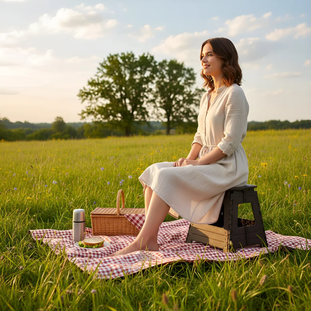 Banco Plegable Plástico Camping Premium Reforzado Banquito