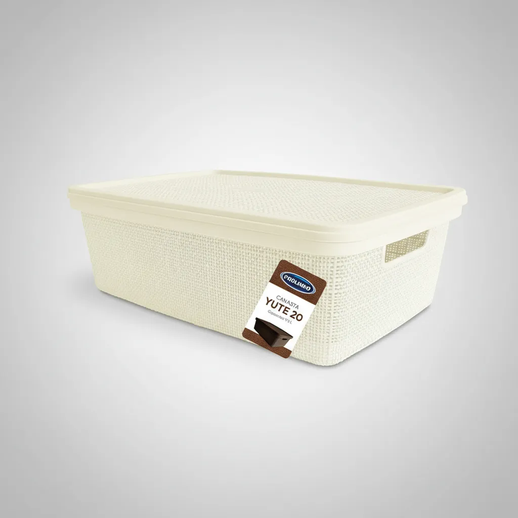 Canasto Organizador 20l Simil Yute Caja Organizadora