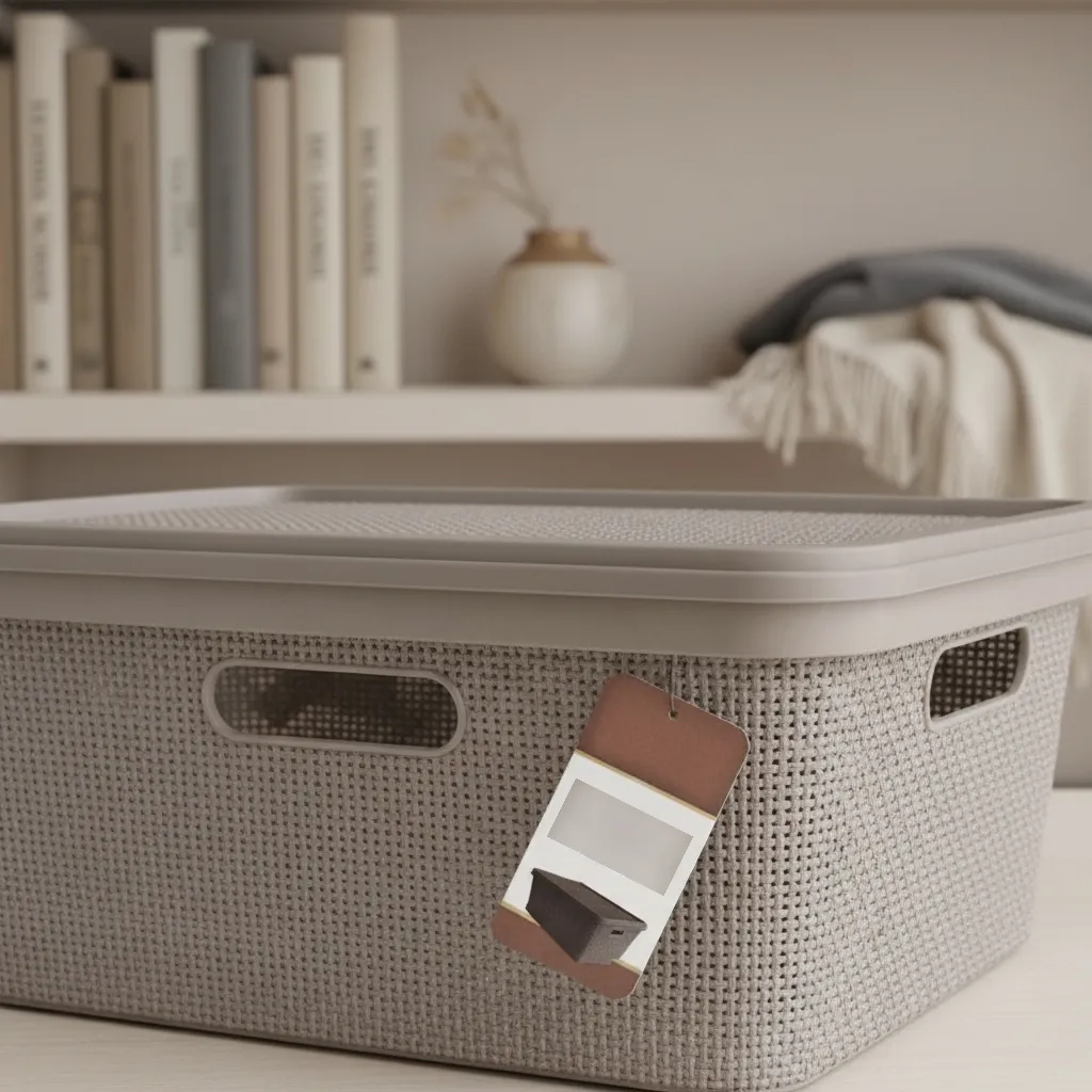 Pack Canasto Organizador X6 Simil Yute 20l Caja Organizadora