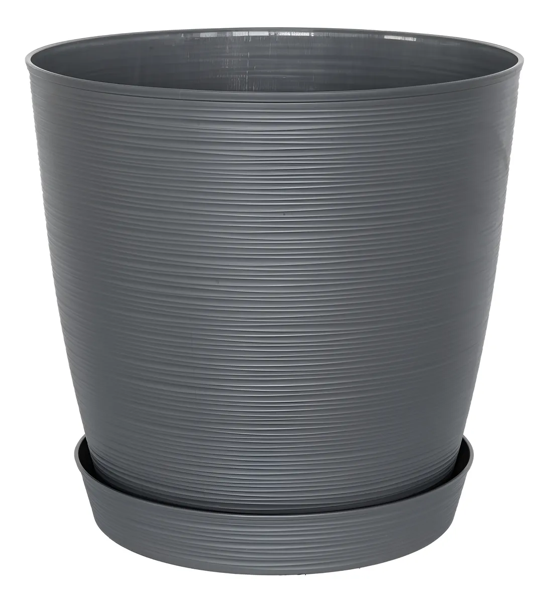 Maceta Plastica Estilo Piedra 42x40 Redonda Protección Uv