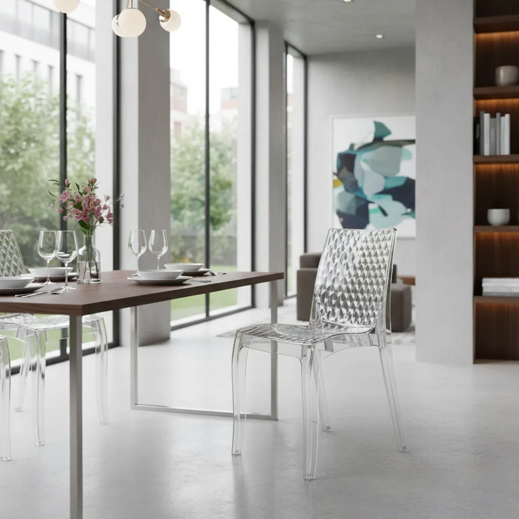 Silla Transparente Diamante De Policarbonato - Reforzada Policarbonato Silla Diamante En Policarbonato