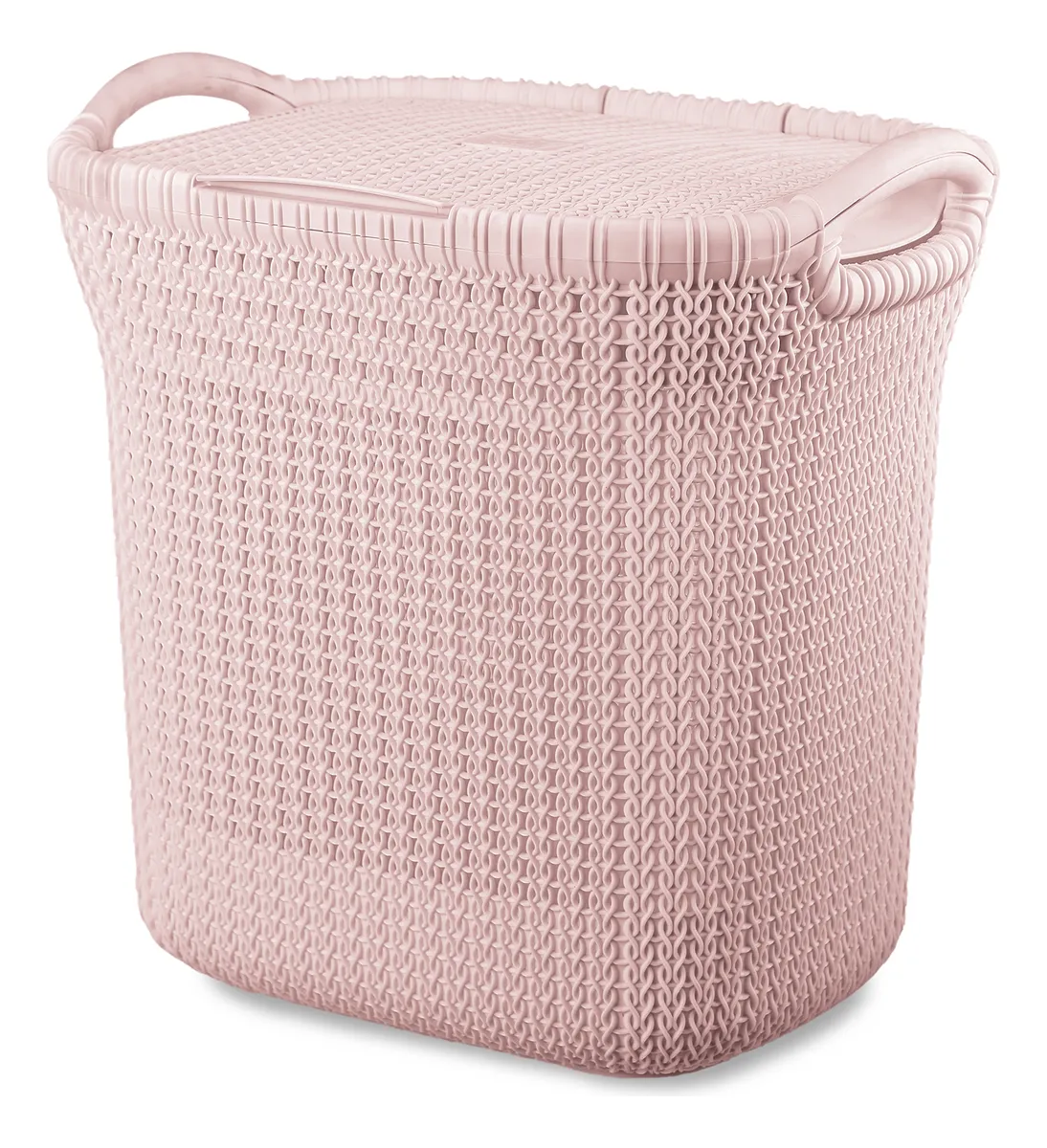 Canasto Cesto Para Ropa Plástico Premium Khipu Tapa 40 L