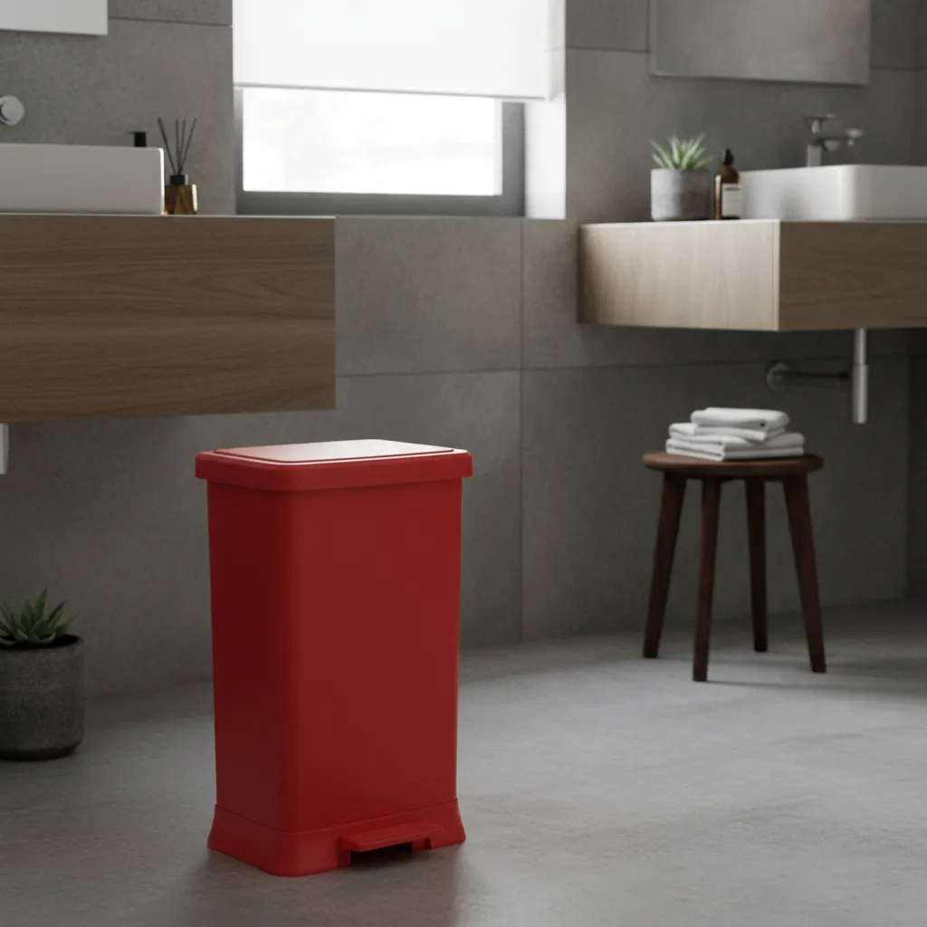 Cesto Tacho De Basura Papelera Pedal Sujetador Premium 55l