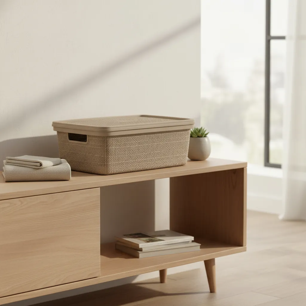 Canasto Organizador 20l Simil Yute Caja Organizadora