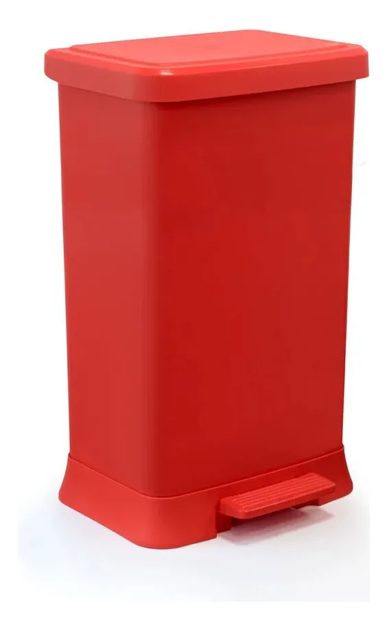 Cesto Tacho De Basura Papelera Pedal Sujetador Premium 55l