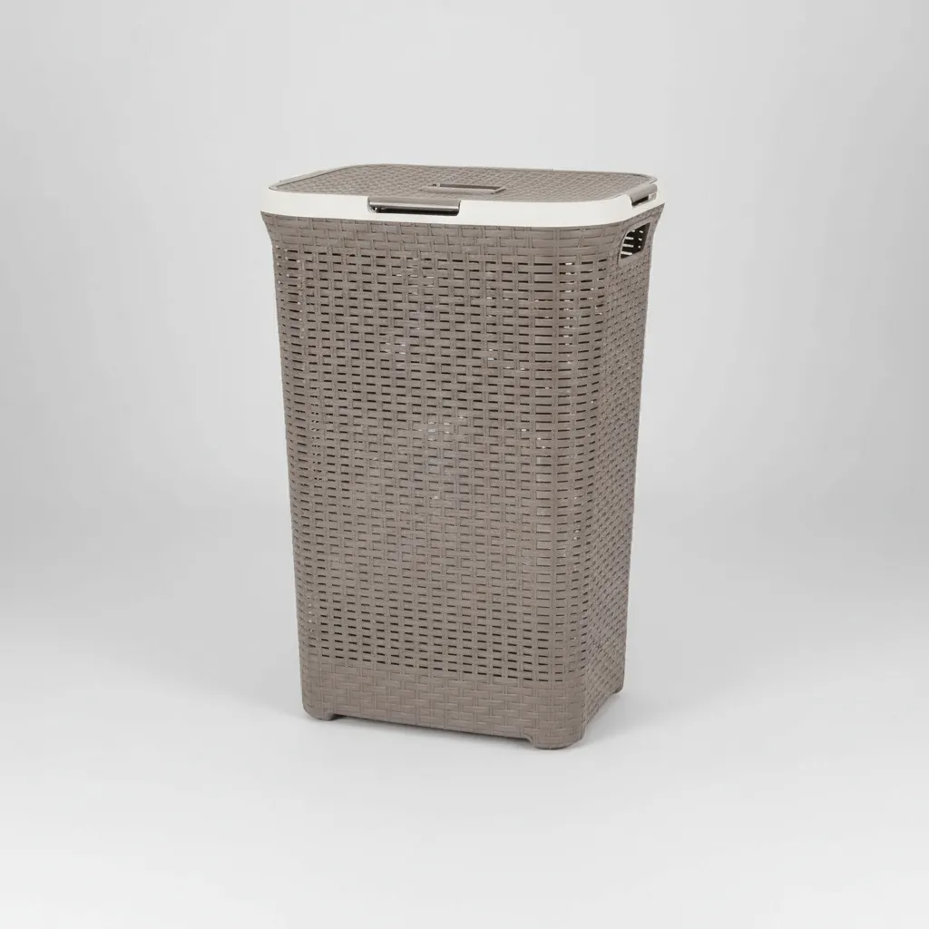 Canasto Cesto Para Ropa Sucia Baño 72l Ratan Gigante Plastic