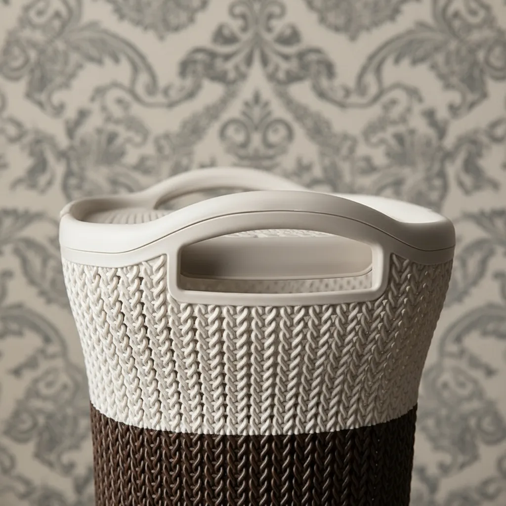 Cesto Plastico Ropa Sucia 40 Litros Tapa Y Manija Bicolor