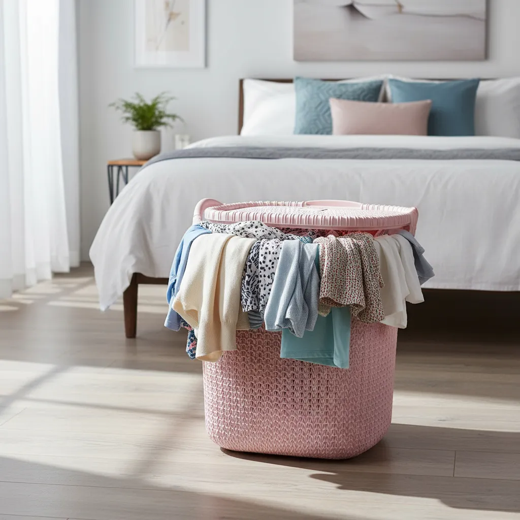 Canasto Cesto Para Ropa Plástico Premium Khipu Tapa 40 L