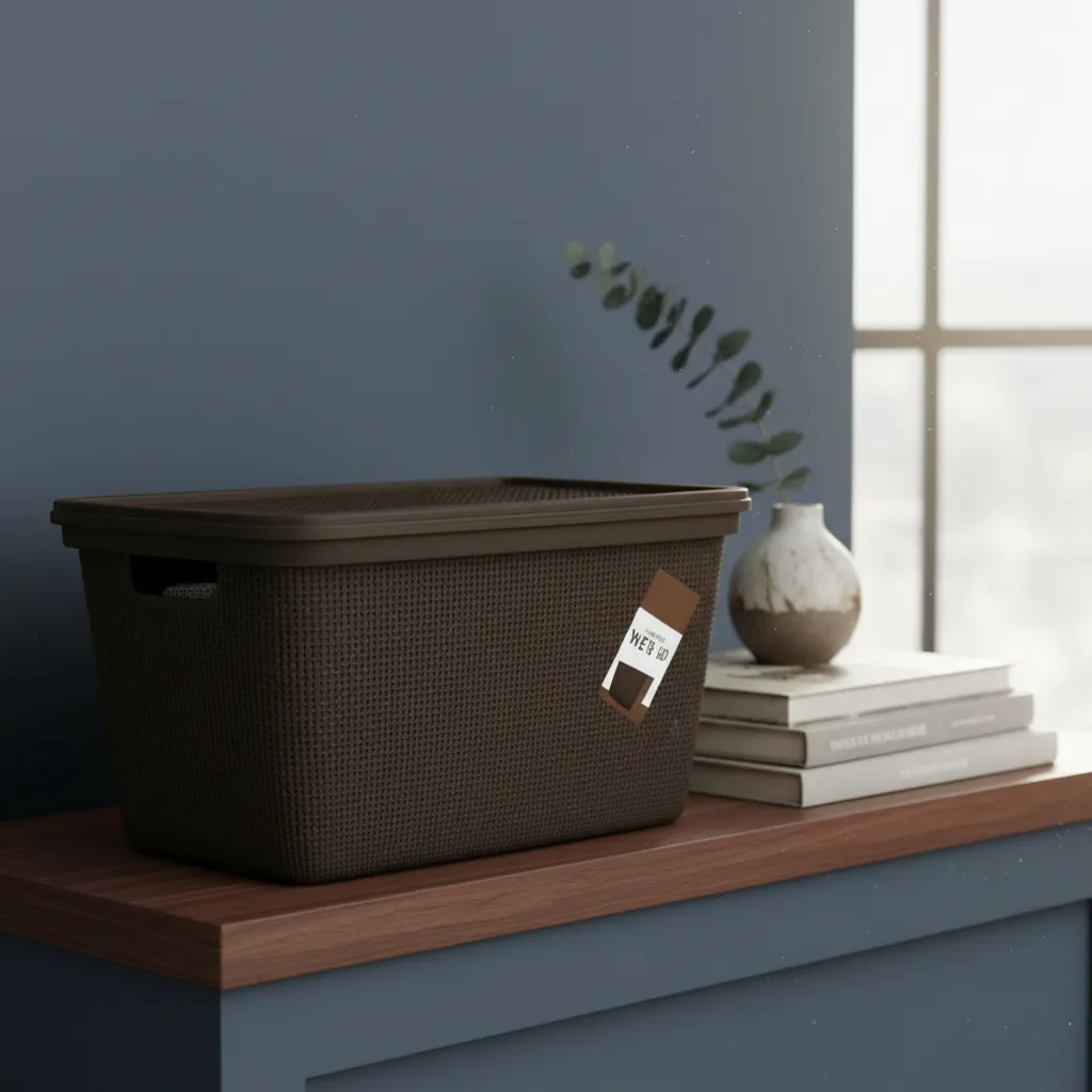 Pack Canasto Organizador X6 Simil Yute 30l Caja Organizadora