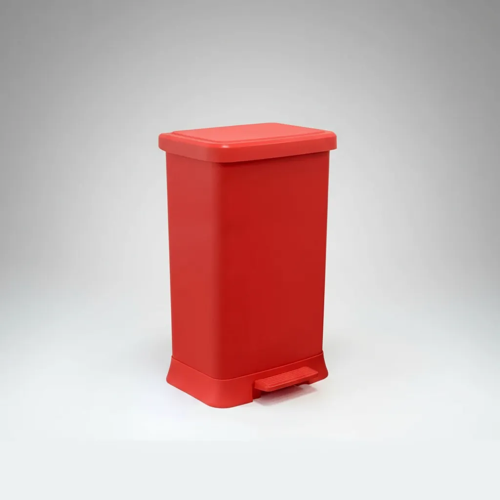 Cesto Tacho De Basura Papelera Pedal Sujetador Premium 55l
