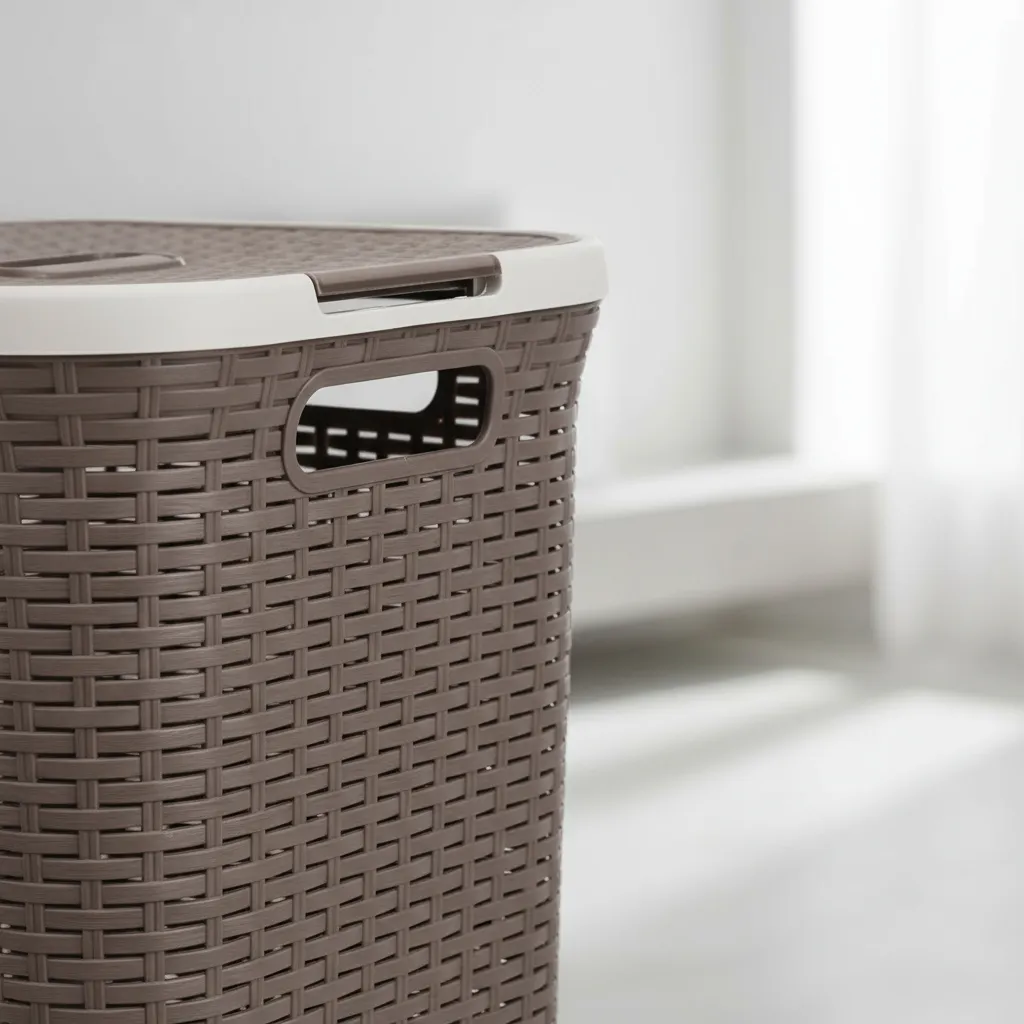 Canasto Cesto Para Ropa Sucia Baño 72l Ratan Gigante Plastic