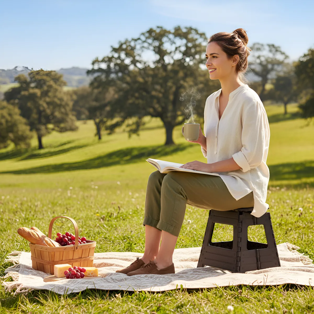 Banco Plegable Plástico Camping Premium Reforzado Banquito