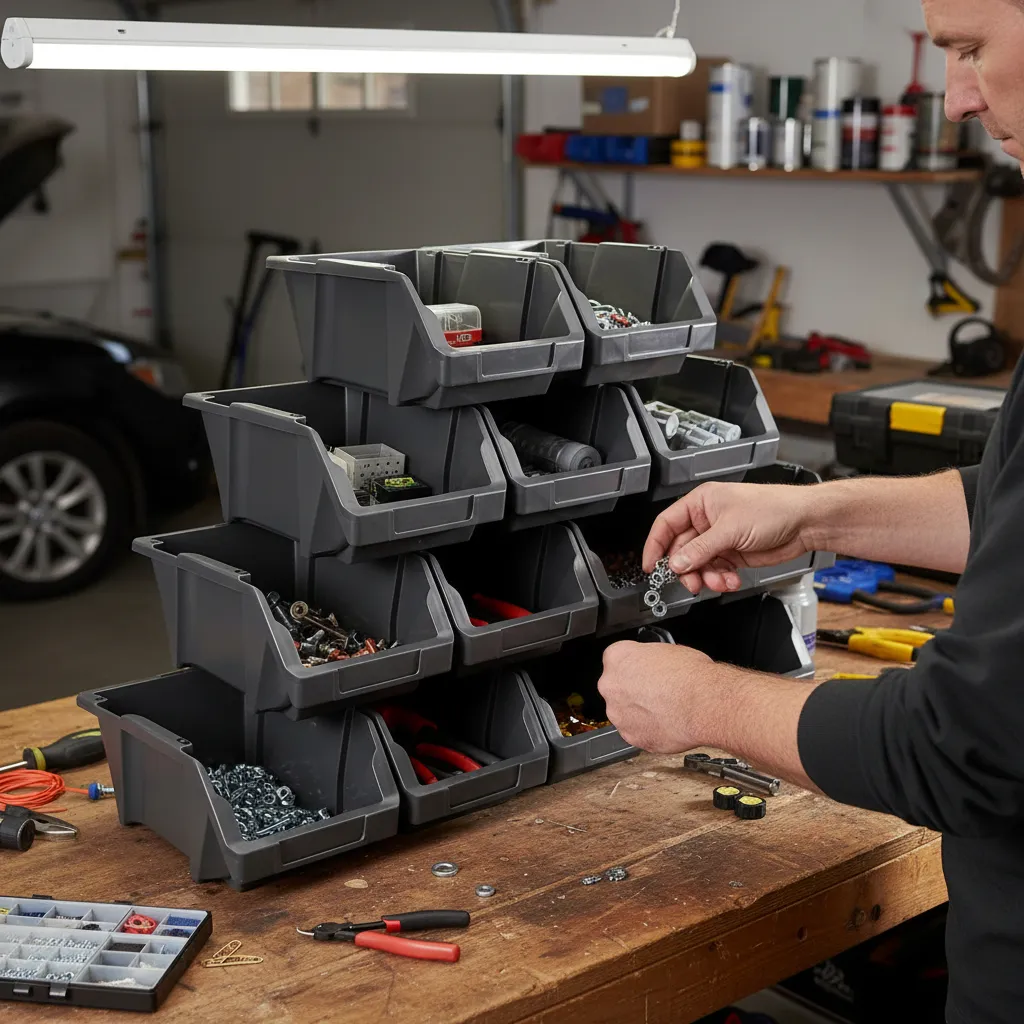 Pack Gaveta Apilable X6 Plástico Premium 49x31x19 #40