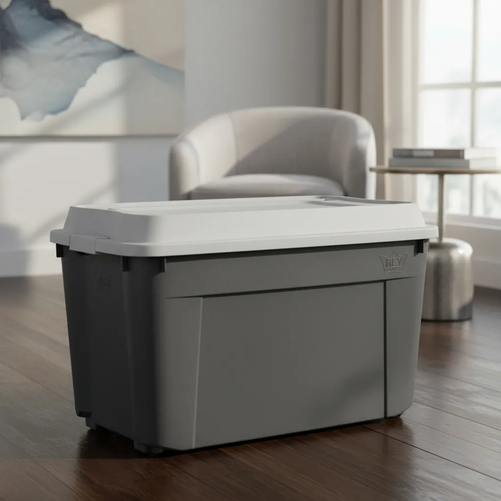 Caja Contenedor 210l Con Ruedas Baúl Grande De Almacenamient