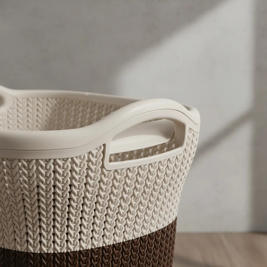 Cesto Plastico Ropa Sucia 40 Litros Tapa Y Manija Bicolor