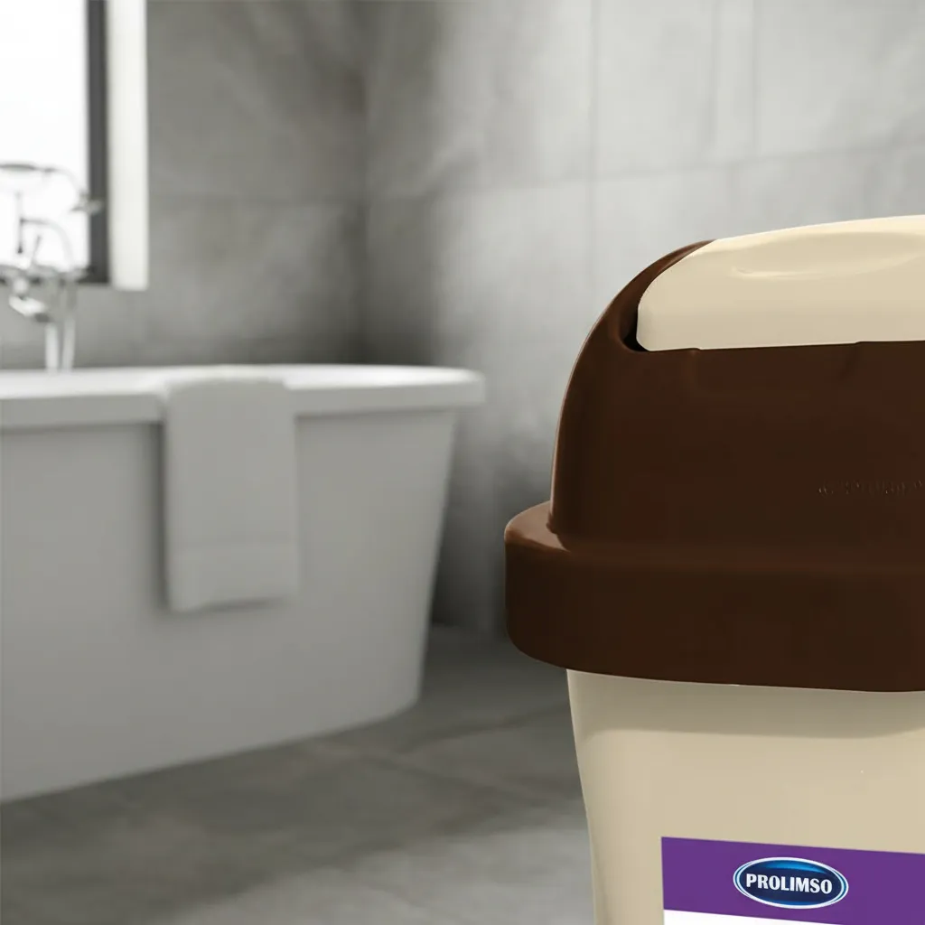 Tacho De Basura Papelera Oficina Tapa Vaivén 10l