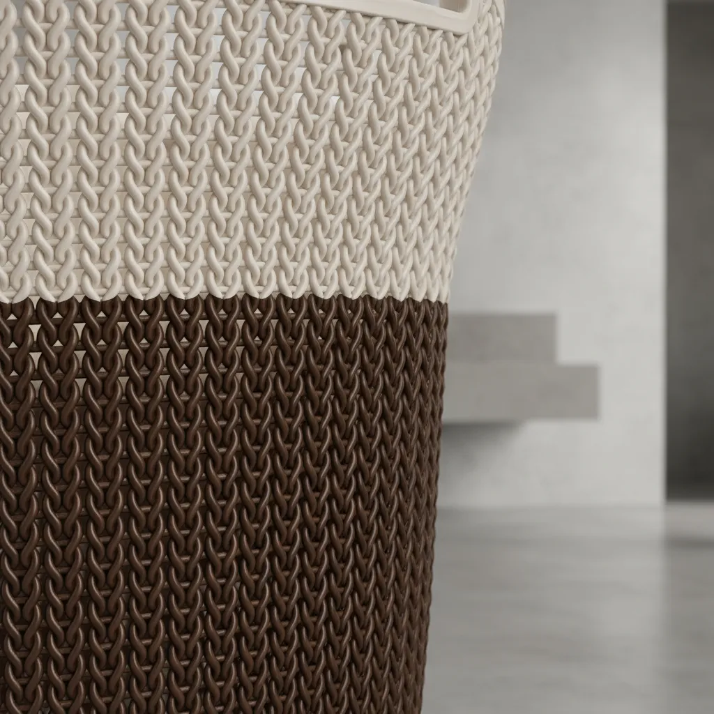 Cesto Plastico Ropa Sucia 40 Litros Tapa Y Manija Bicolor