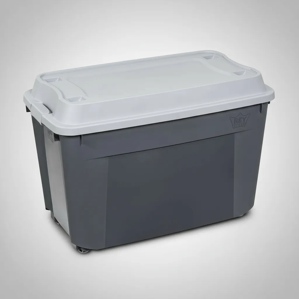 Caja Contenedor 210l Con Ruedas Baúl Grande De Almacenamient