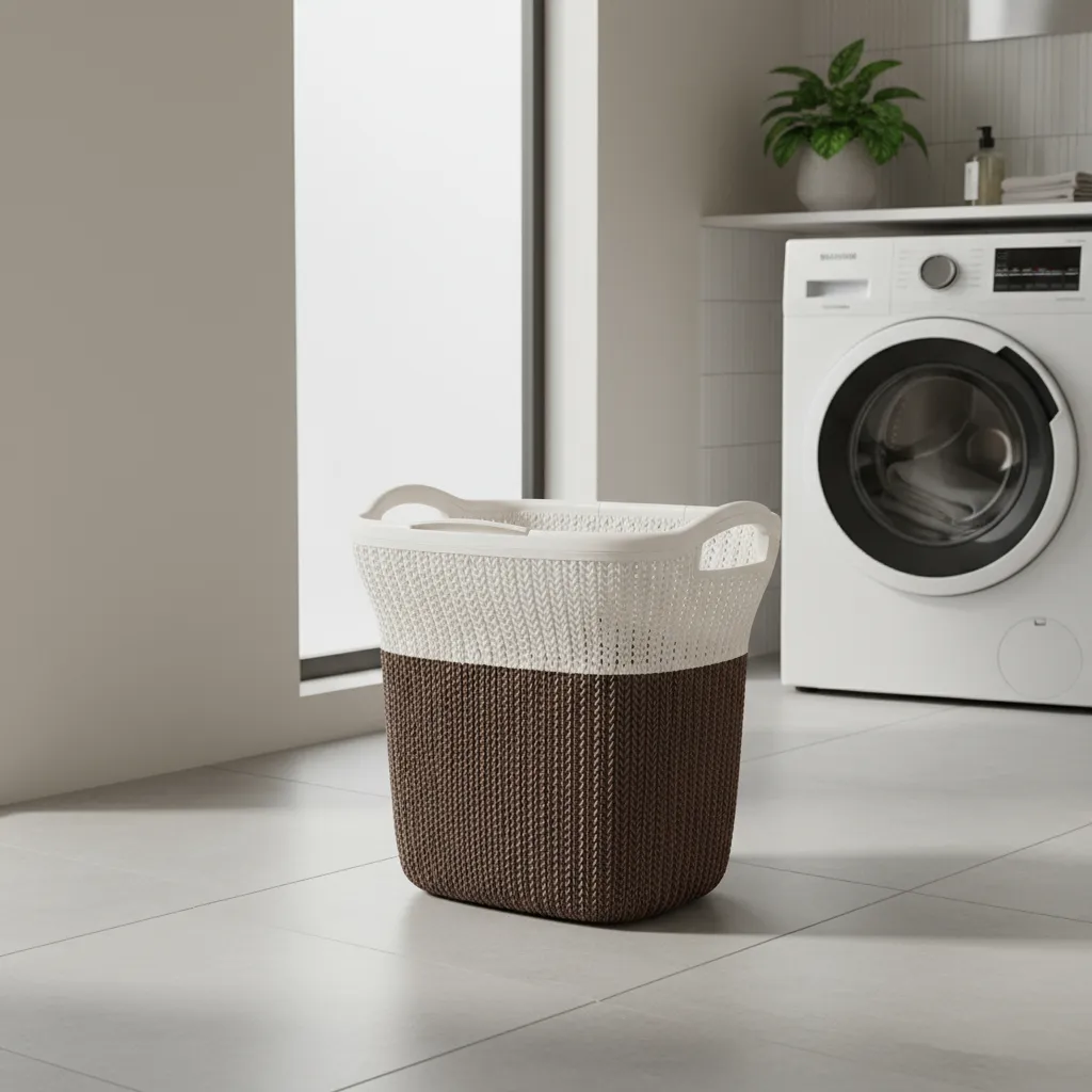 Cesto Plastico Ropa Sucia 40 Litros Tapa Y Manija Bicolor