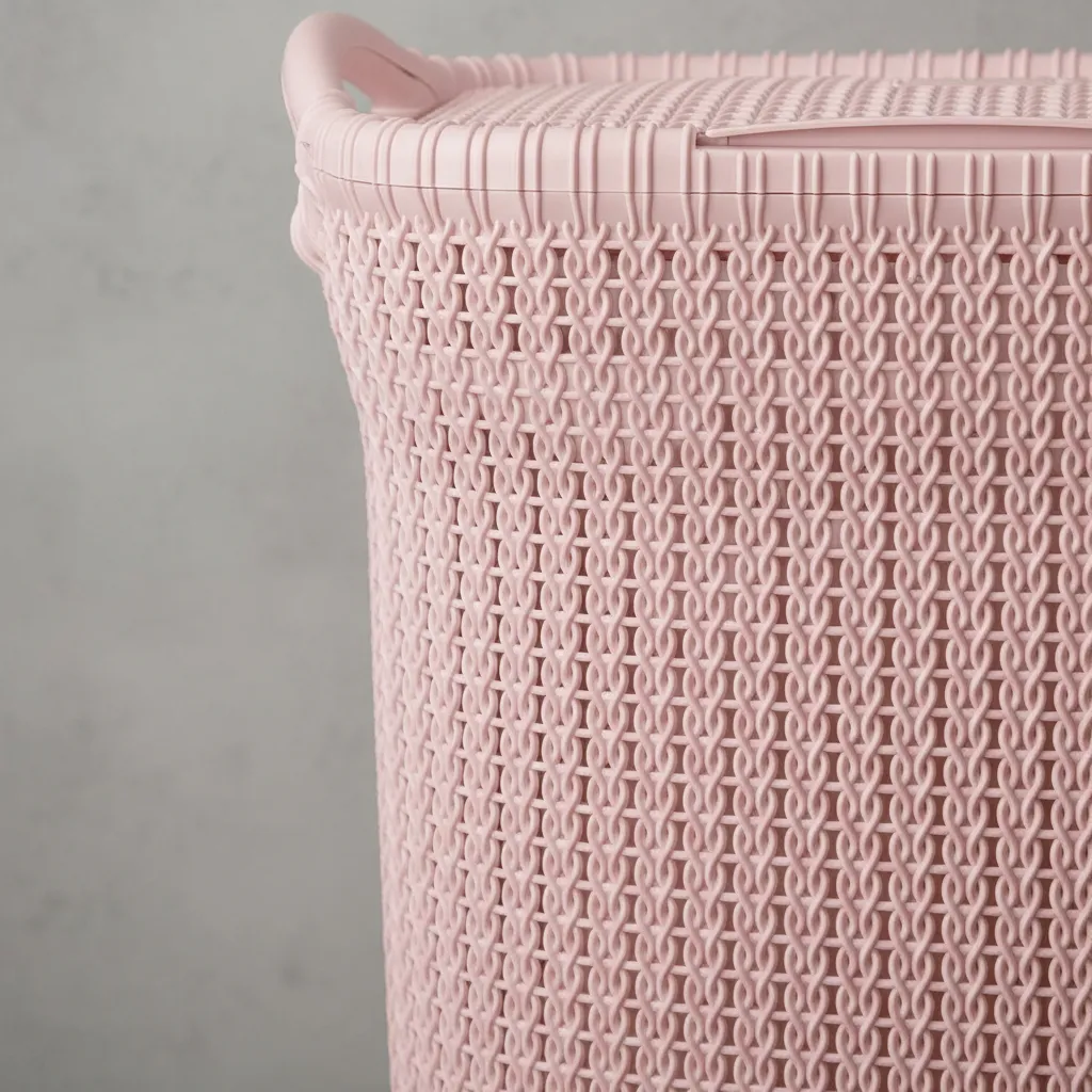 Canasto Cesto Para Ropa Plástico Premium Khipu Tapa 40 L