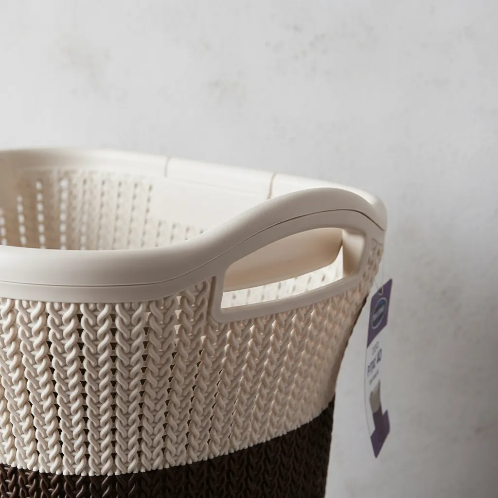 Cesto Plastico Ropa Sucia 40 Litros Tapa Y Manija Bicolor