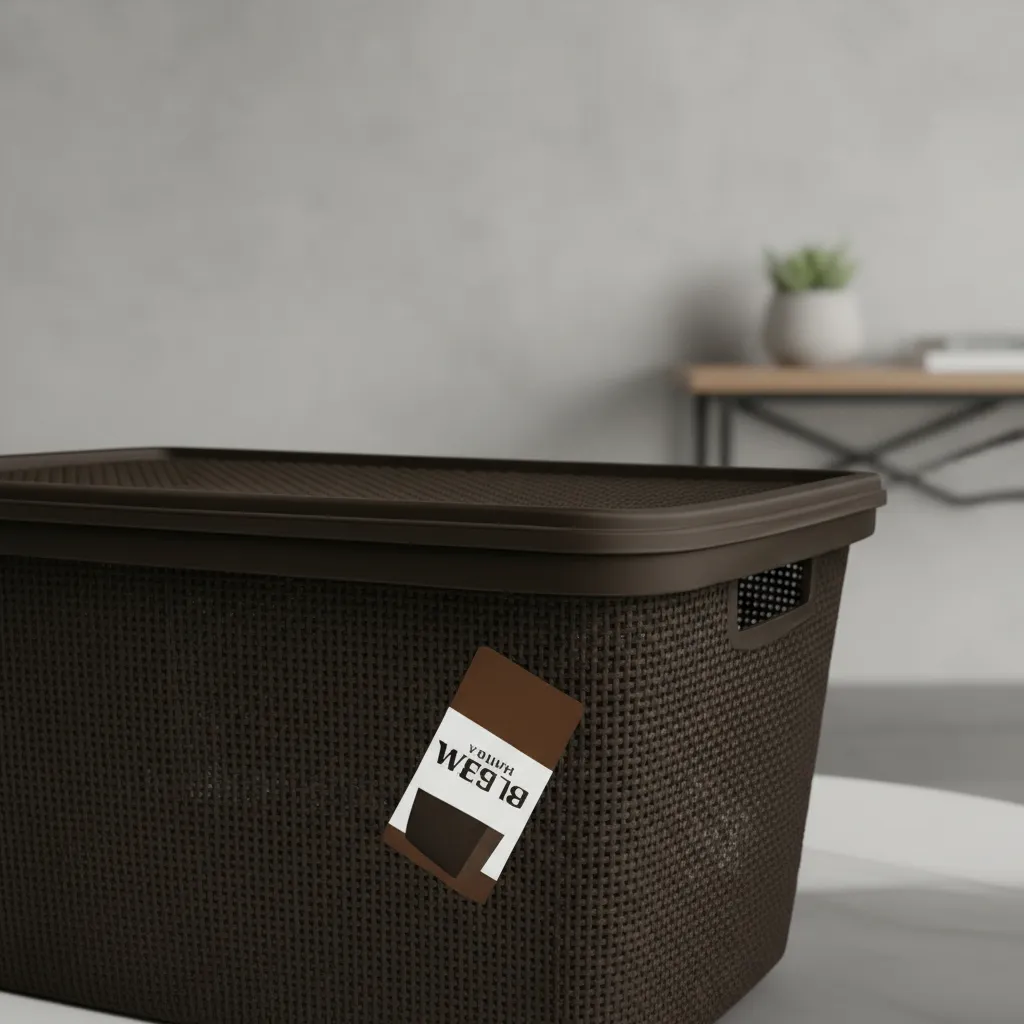 Pack Canasto Organizador X6 Simil Yute 30l Caja Organizadora