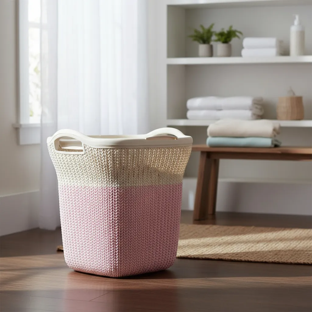 Cesto Plastico Ropa Sucia 40 Litros Tapa Y Manija Bicolor