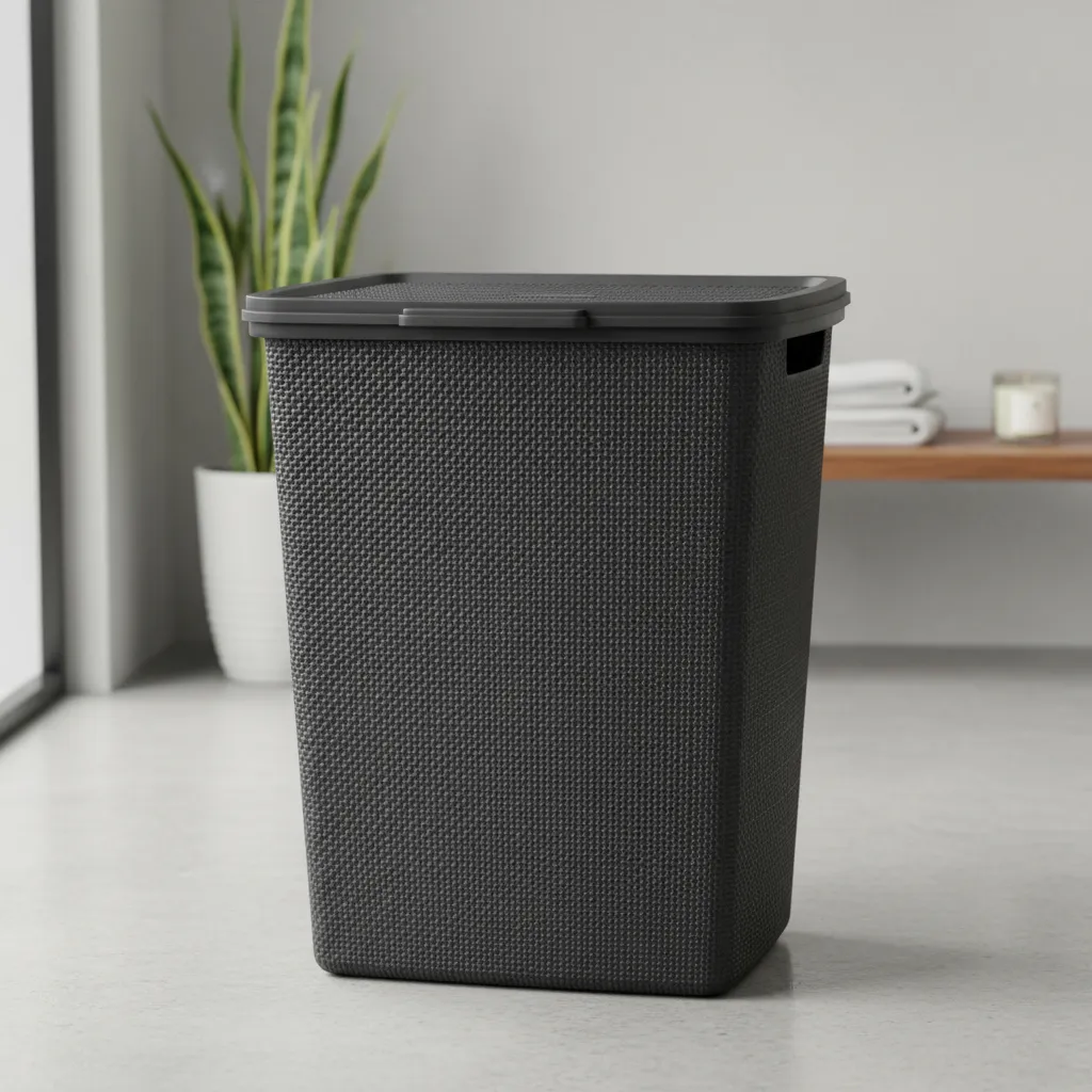 Cesto De Plástico Para Ropa Sucia 40 L Con Tapa