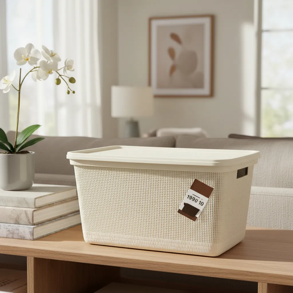 Pack Canasto Organizador X6 Simil Yute 30l Caja Organizadora