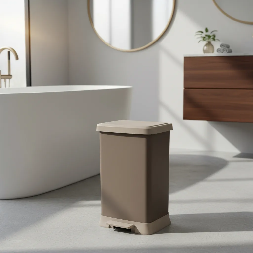 Cesto Tacho De Basura Papelera Pedal Sujetador Premium 55l