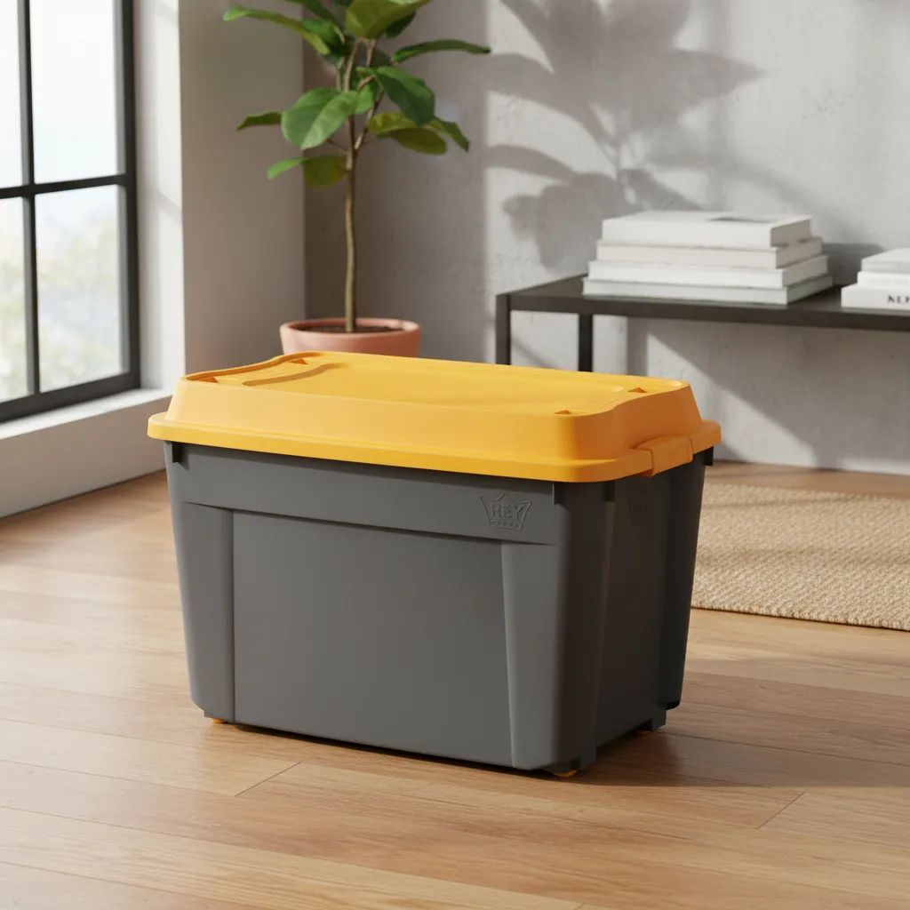 Caja Contenedor 210l Con Ruedas Baúl Grande De Almacenamient