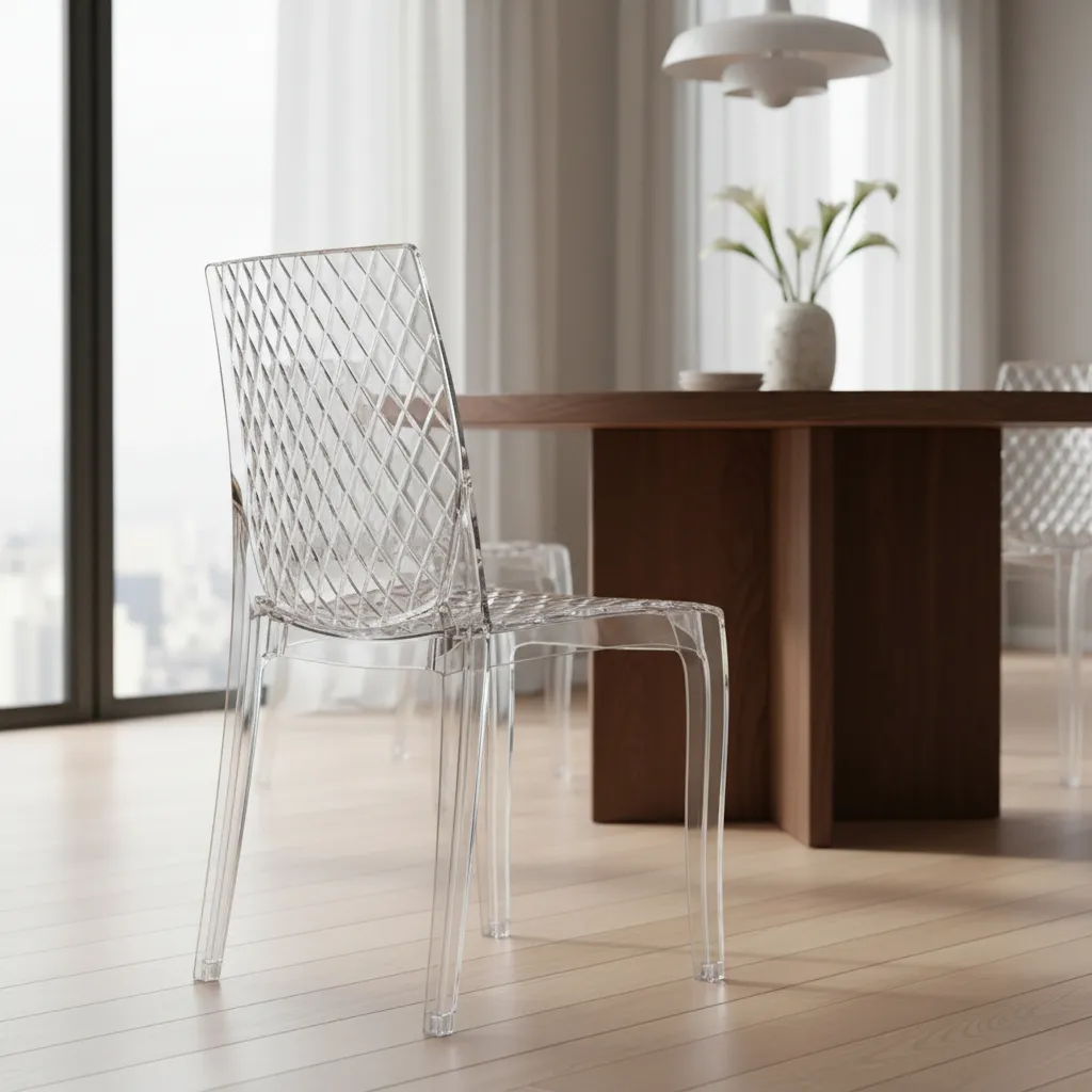 2 Pack X6 Silla Transparente Diamante Policarbonato Irrompible Diamante Transparente