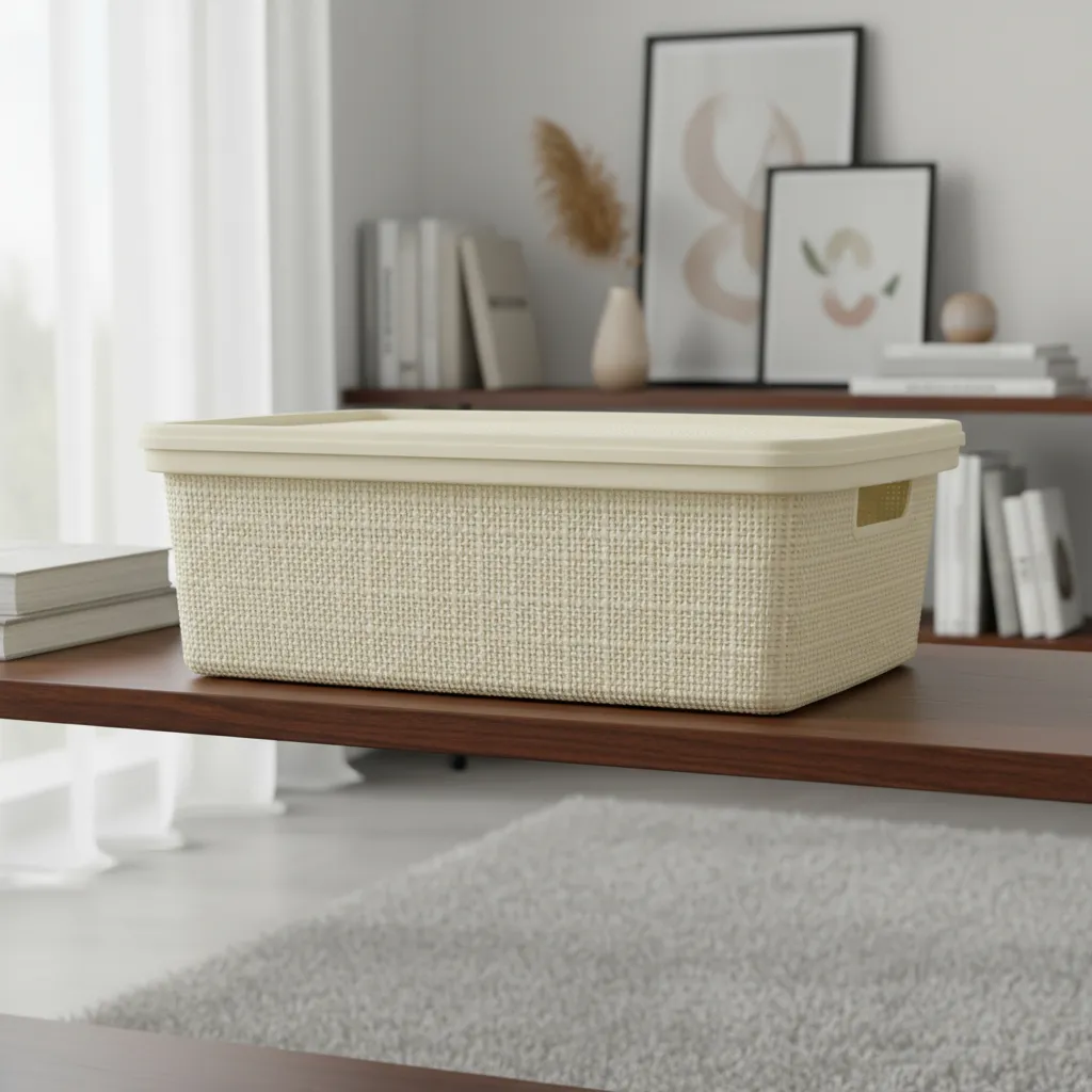 Canasto Organizador 20l Simil Yute Caja Organizadora