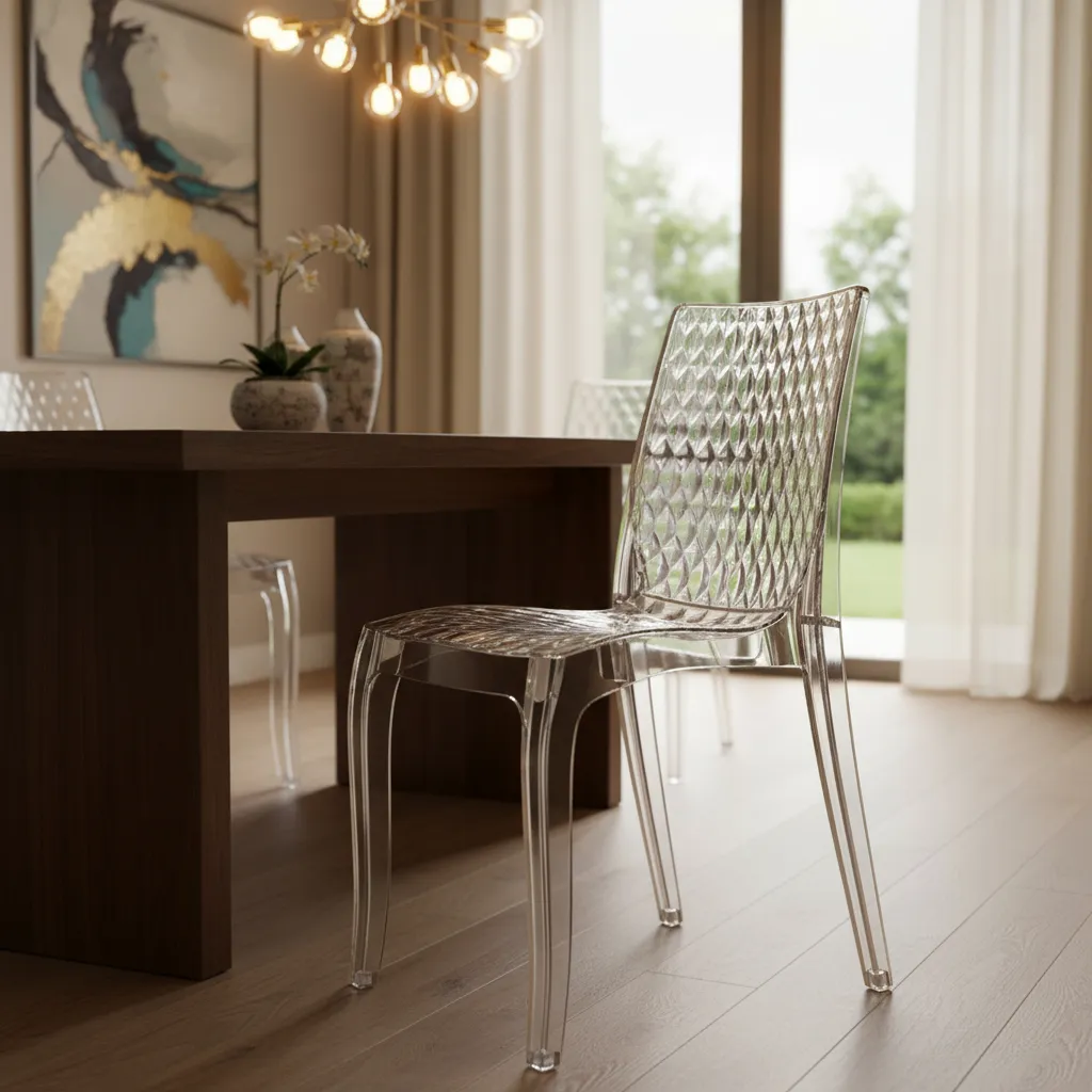 Silla Transparente Diamante De Policarbonato - Reforzada Policarbonato Silla Diamante En Policarbonato