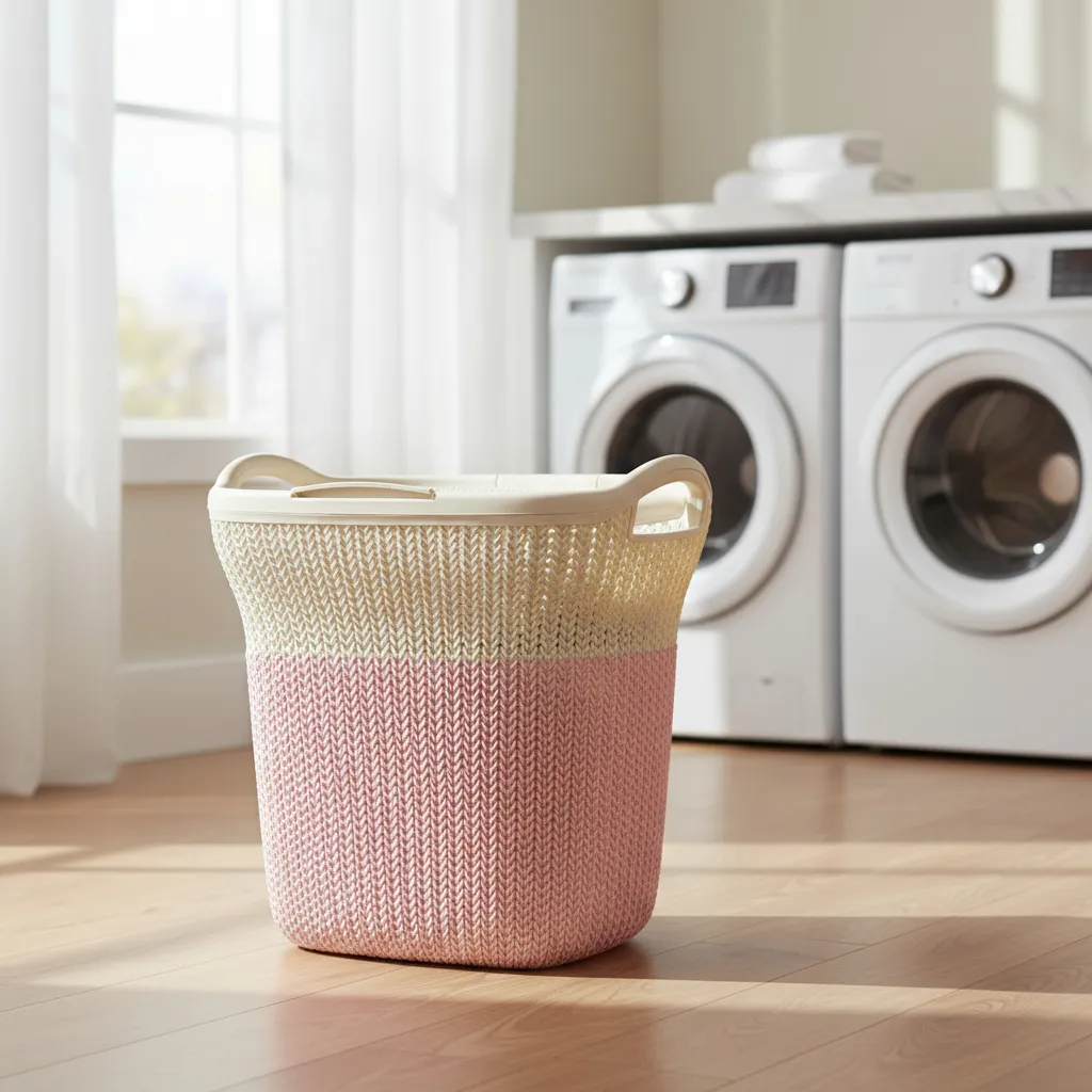 Cesto Plastico Ropa Sucia 40 Litros Tapa Y Manija Bicolor