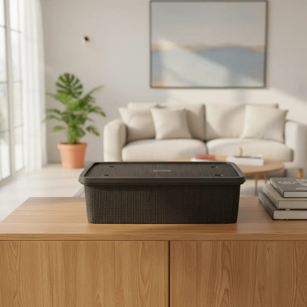 Canasto Organizador 20l Simil Yute Caja Organizadora