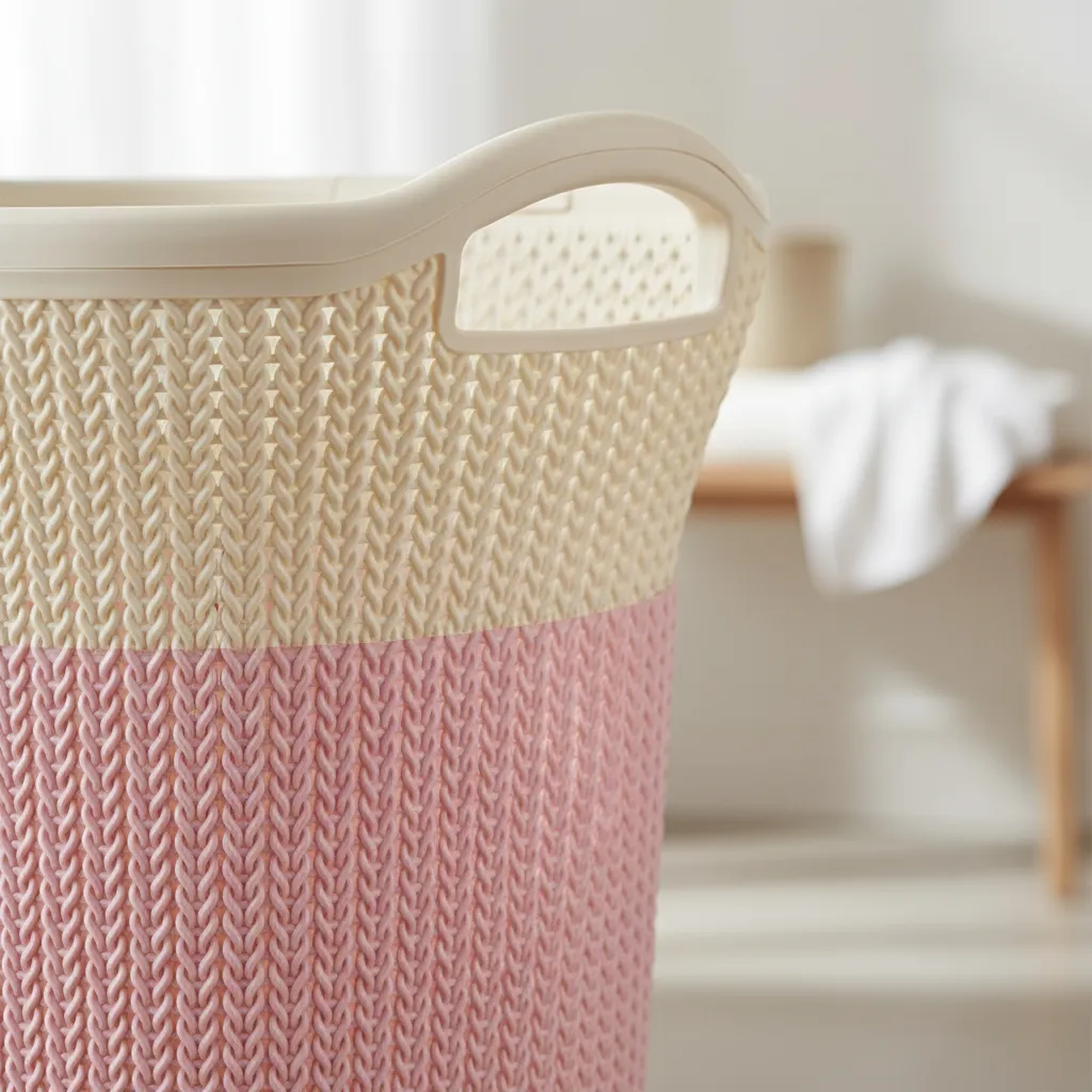 Cesto Plastico Ropa Sucia 40 Litros Tapa Y Manija Bicolor