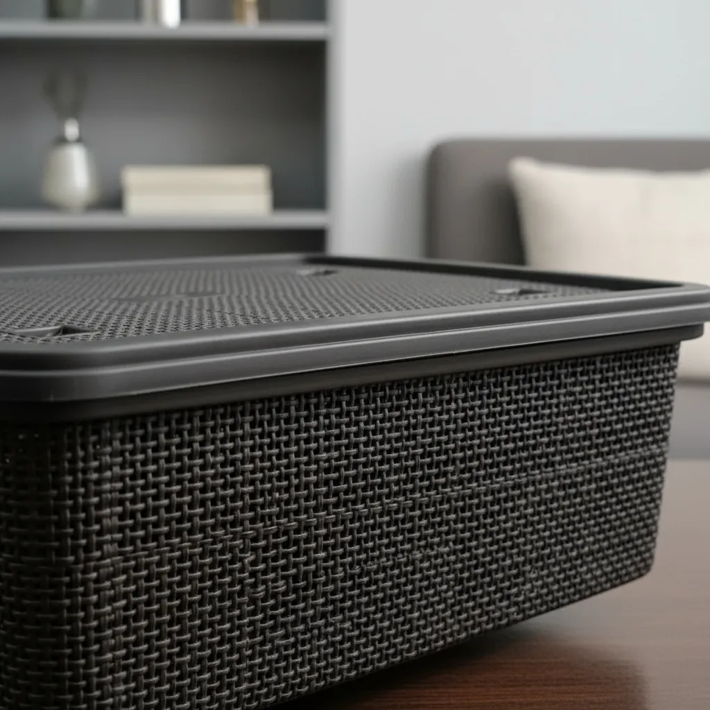 Canasto Organizador 20l Simil Yute Caja Organizadora